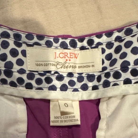 J. Crew Women's Cargo Shorts in Purple - Picture 2 of 3